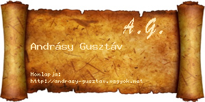 Andrásy Gusztáv névjegykártya
